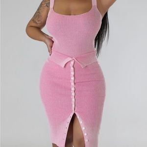 Pink Skirt Set - L (Never Worn)
